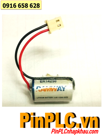 RAMWAY ER14250 (Dây Zắc cắm); Pin nuôi nguồn RAMWAY ER14250 3.6v 1/2AA 1200mAh chính hãng